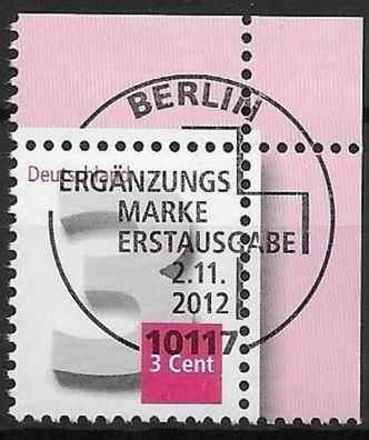 Bund Nr. 2964, mit Ecke 2 und ESST. Berlin, gestempelt, siehe Bild.
