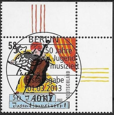Bund Nr. 2991, mit Ecke 2 und ESST. Berlin, gestempelt, siehe Bild.