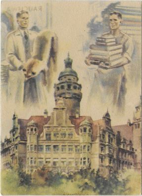 DDR, Postkarte, Erste Leipziger Friedensmesse, siehe Bilder.