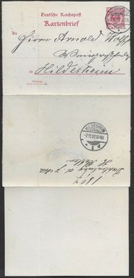 Dt. Reich, Kartenbrief Nr. K 9 I, dreiteilig, siehe Bilder.