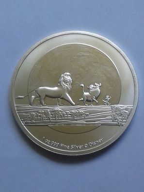 2$ 2021 Niue König der Löwen Hakuna Matata Disney® 1 Unze 31,1g 999er Silber