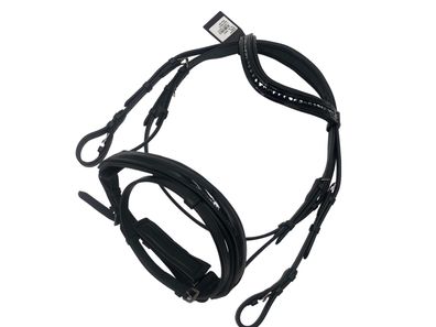 Horse Guard Trense mit Zügeln Antirutsch Leder schwarz ergonomisch Zaumzeug COB