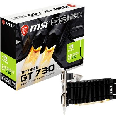 Grafikkarte MSI NVIDIA GeForce GT730 2 GB DDR3 VGA HDMI DVI PCI-E LP passiv