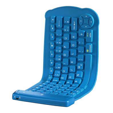 Hama Gummi Silikon Bluetooth Tastatur faltbar flexibel für Handy PC Tablet etc
