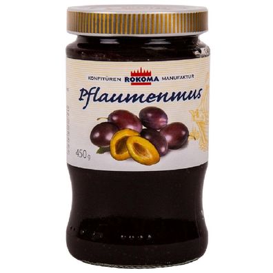 Rokoma Pflaumenmus natur 12x450g