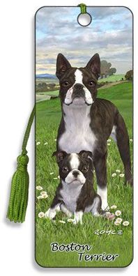 3D Lesezeichen Boston Terrier