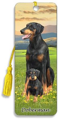 3D Lesezeichen Dobermann