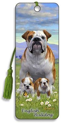 3D Lesezeichen English Bulldog