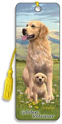 3D Lesezeichen Golden Retriever