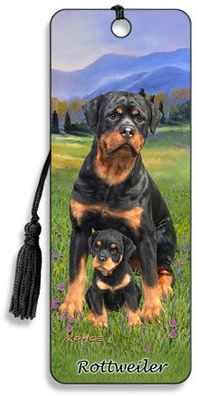 3D Lesezeichen Rottweiler