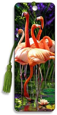3D Lesezeichen Flamingos