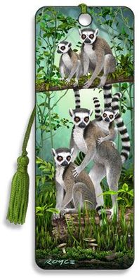 3D Lesezeichen Lemuren