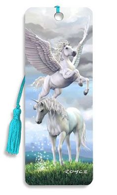 3D Lesezeichen Pegasus & Einhorn