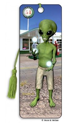 3D Lesezeichen Juggling Alien