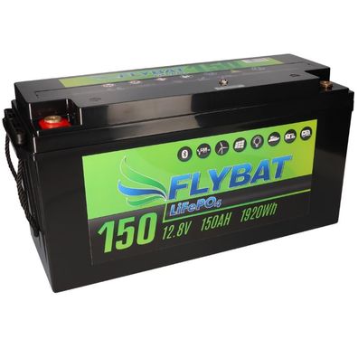 FLYBAT LiFePO4 Akku 12V (12,8V) 150Ah inkl. Bluetooth und CanBus