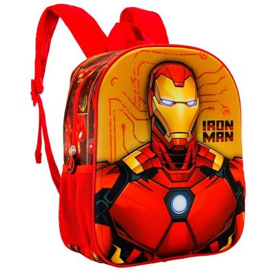 Marvel Iron Man Angry 3D Rucksack 31cm Kindertasche Kinderrucksack