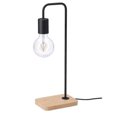 IKEA Tvärhand Tischleuchte Nachttischlampe Nachttischleuchte Lampe schwarz/ Bambus