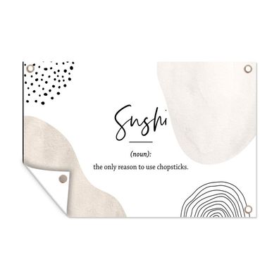 Outdoor-Poster Gartenposter 60x40 cm Sprichwörter - Sushi - Wörterbuch - Zitate - Su