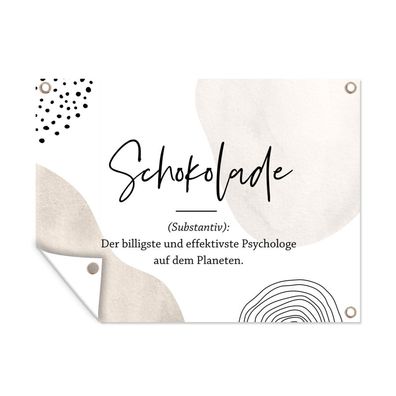 Outdoor-Poster Gartenposter 40x30 cm Sprichwörter - Schokolade - Zitate - Wörterbuch
