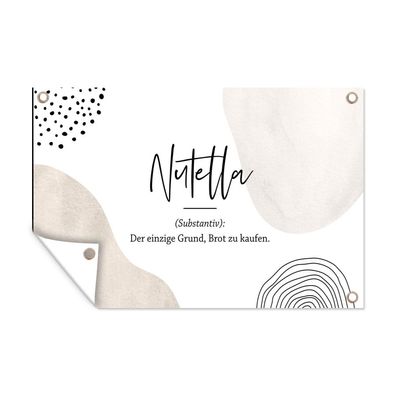 Outdoor-Poster Gartenposter 120x80 cm Sprichwörter - Nutella - Wörterbuch - Zitate -