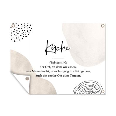 Outdoor-Poster Gartenposter 120x90 cm Sprichwörter - Zitate - Küche - Wörterbuch - D