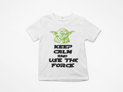 Kinder Bio Unisex T-Shirt Baby Yoda Jedi Keep calm and Ust The Force