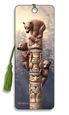 3D Lesezeichen Totem Bears - Bären