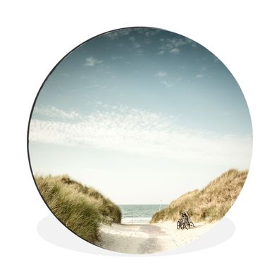 Wandbild Runde Bilder 120x120 cm Strand - Düne - Himmel (Gr. 120x120 cm)