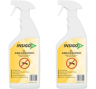 INSIGO 2x1L Ameisenspray Ameisenmittel Ameisengift gegen Ameisen Bekämpfung