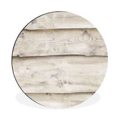 Wandbild Runde Bilder 60x60 cm Weiß - Regale - Holz - Birke (Gr. 60x60 cm)