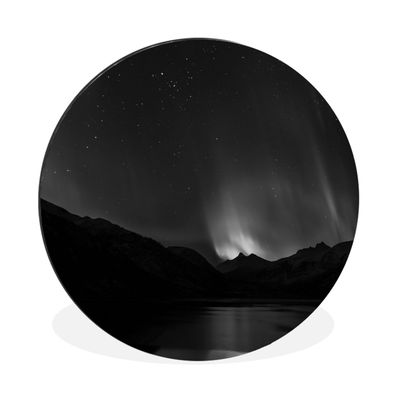 Wandbild Runde Bilder 60x60 cm Berge - Nordlichter - Weltraum (Gr. 60x60 cm)