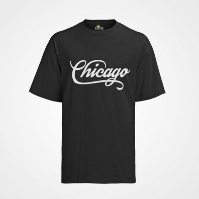 Bio T-Shirt Herren Fashion Chicago Logo Style American City Shirt Man CH NY
