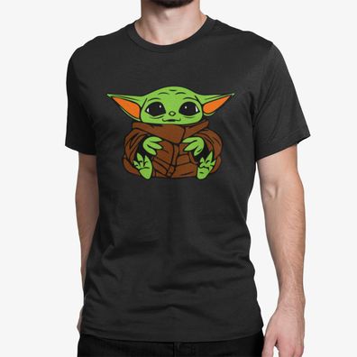 Bio Herren T-Shirt Yoda Jedi Schwert Süß Cute Spruch Star Wars Jedie Yoda Baby