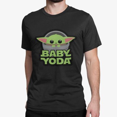 Bio Herren T-Shirt Yoda Jedi Süßer Lustiger Spruch Star Wars Jedie Yoda Baby Cut