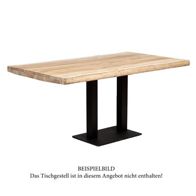 Teak Esstischplatte Baumkante Tischplatte Esstisch Massivholzplatte LIVE EDGE