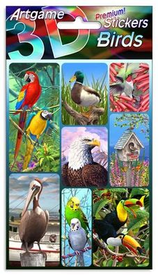 3D Sticker Premium Vögel