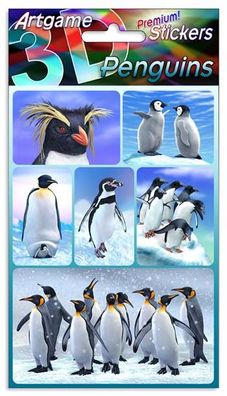 3D Sticker Premium Pinguine