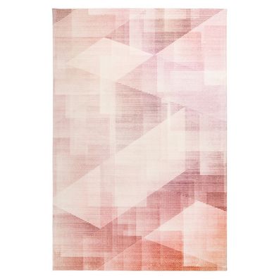 Geometrischer Designer Teppich Pink Kachelmusterung
