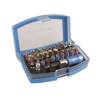 32-teiliger Bit-Satz Bithalter Steckschlüssel-Adapter Schrauberbit-Box HT1S400