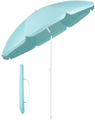RESCH mobiler Sonnenschirm mit Erdspieß grün, Strandschirm, Schirm, Gartenschirm