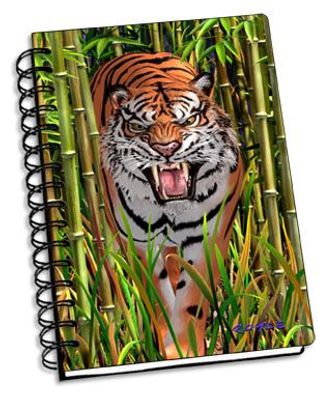 3D Notizbuch Tiger