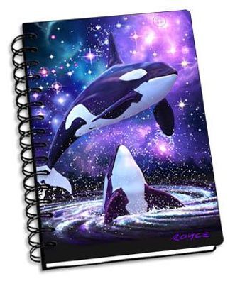 3D Notizbuch Space Orcas