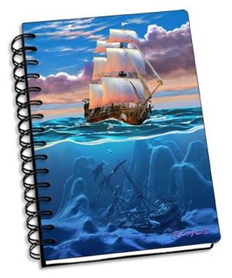 3D Notizbuch Segelschiff
