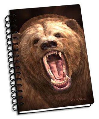 3D Notizbuch Grizzly