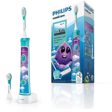 Philips HX6322/04 Sonicare For Kids Elektrische Zahnbürste mit Schalltechnologie