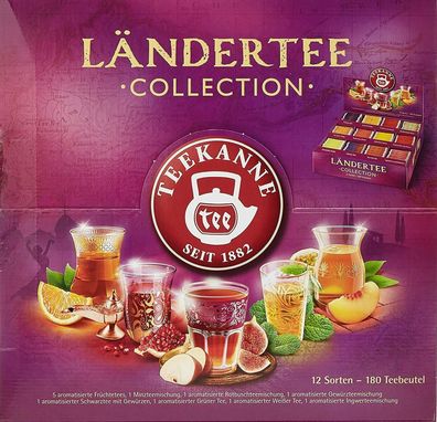 Teekanne Ländertee Collection Box 12 Sorten Grüner Früchte Schwarzer Tee 383 g