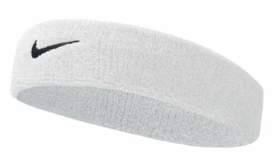 Nike Unisex Stirnband Swoosh Headband Atmungsaktiv Einheitsgröße weiß