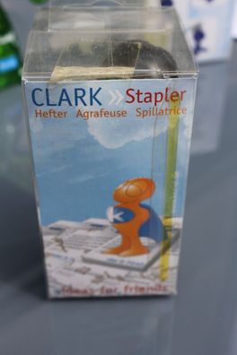 KOZIOL; Hefter; Stapler "Clark", Retro, Vintage-Artikel; transparent