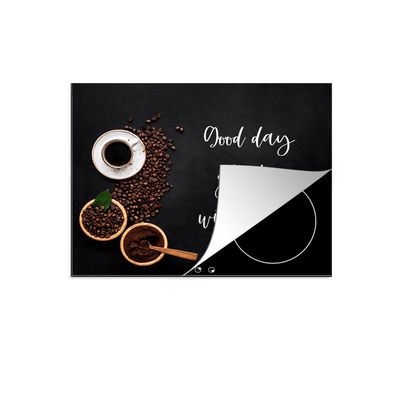 Herdabdeckplatte 60x52 cm Zitate - Ein guter Tag beginnt mit Kaffee! - Sprichwörter -