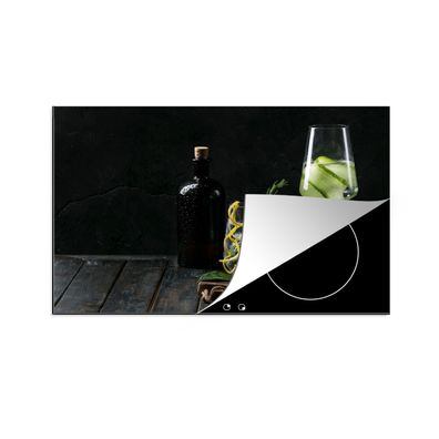 Herdabdeckplatte 85x52 cm Getränk - Weinglas - Obst